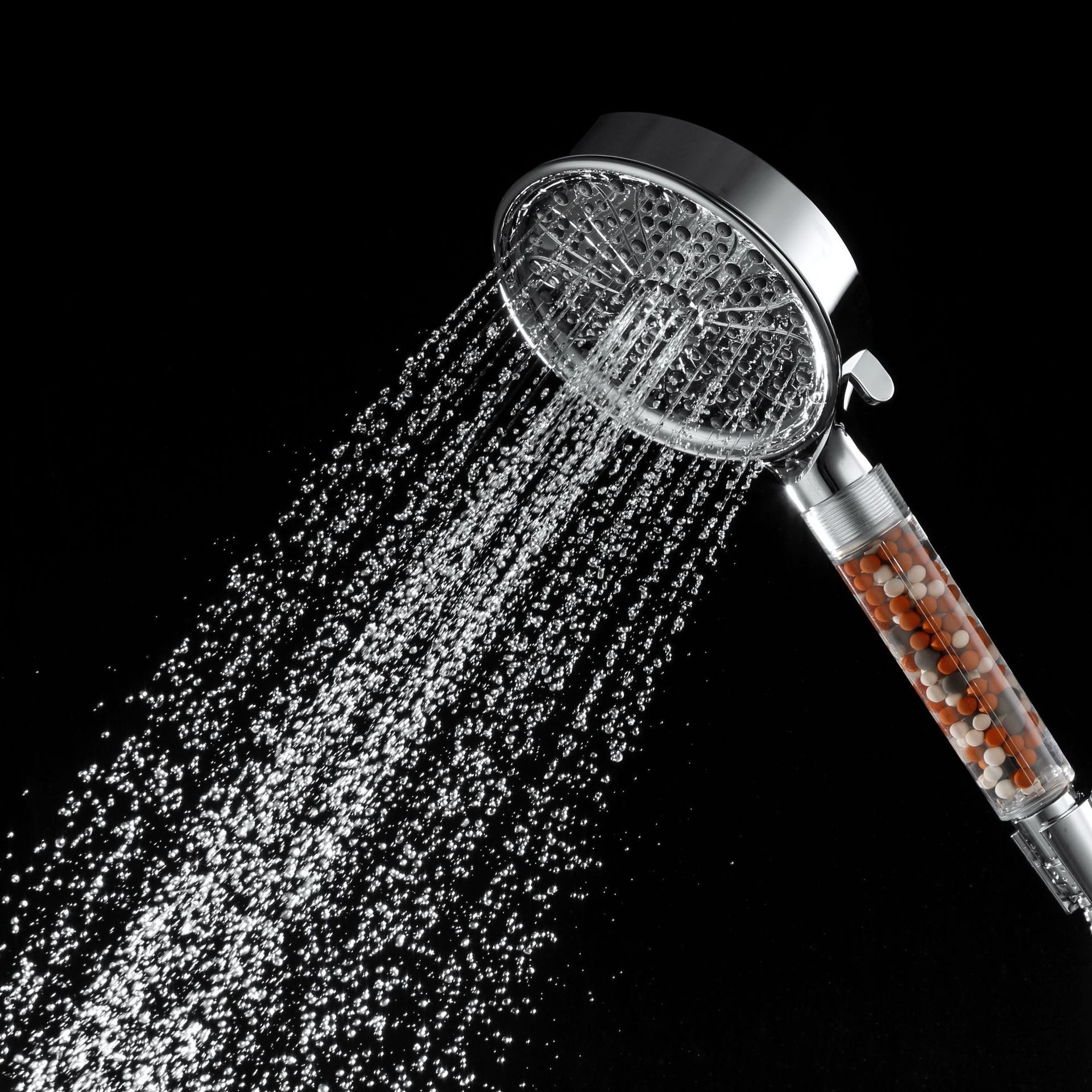 Bathroom Water Pressure Ionic Filter Spa Shower Head With Mineral rainfall high pressure full chrome luxury shower head