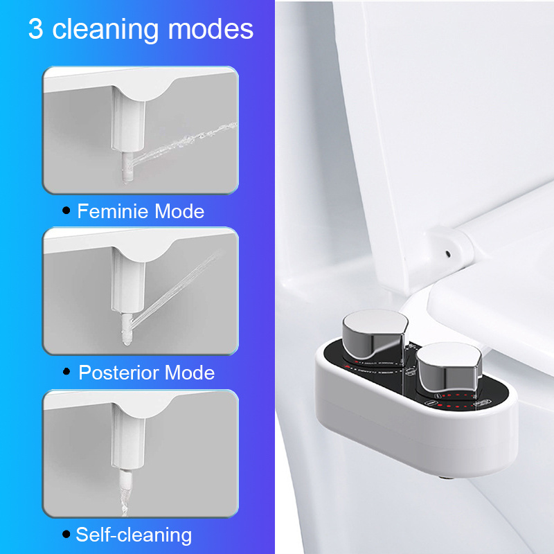 Bidet Toilet Seat Attachment Non-Electric Self Cleaning Water Sprayer Bidet OEM/ODM Manual Ultra-Slim Shattaf Toilet Bidet