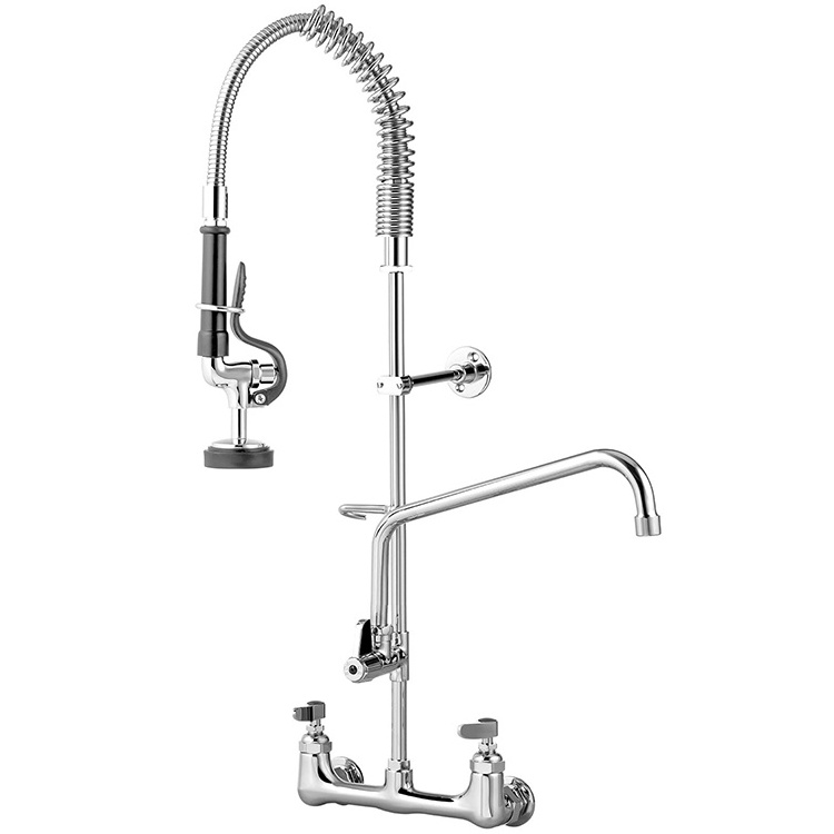 Good Price Commercial Style Chrome Pot Filler Kitchen Faucet with Pre Rinse Sprayer