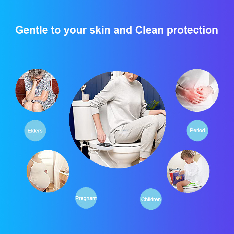 Bidet Toilet Seat Attachment Non-Electric Self Cleaning Water Sprayer Bidet OEM/ODM Manual Ultra-Slim Shattaf Toilet Bidet