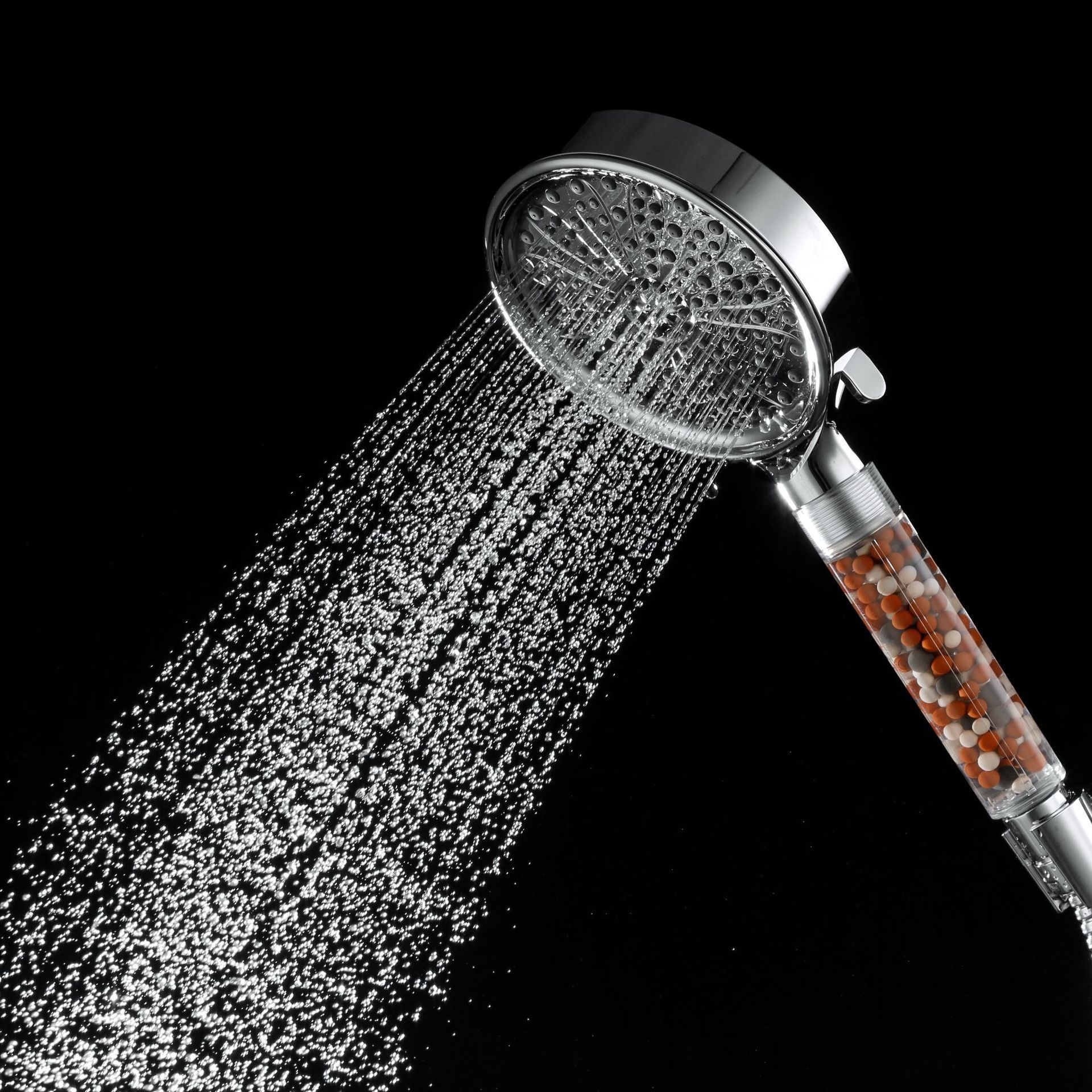 Bathroom Water Pressure Ionic Filter Spa Shower Head With Mineral rainfall high pressure full chrome luxury shower head