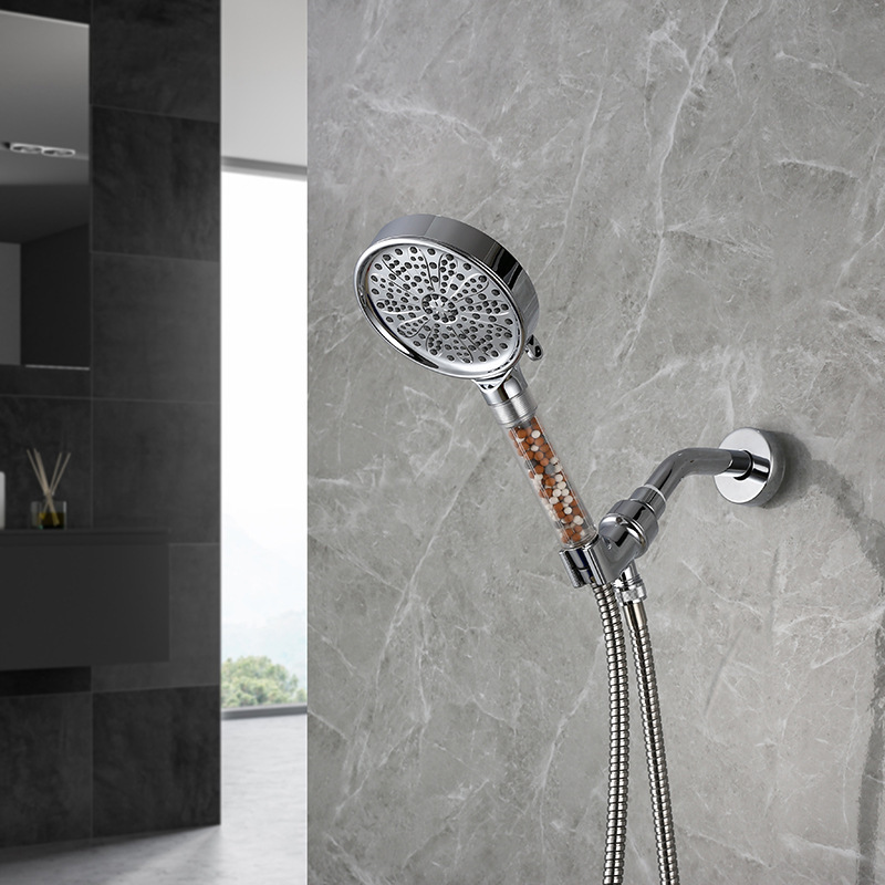 Bathroom Water Pressure Ionic Filter Spa Shower Head With Mineral rainfall high pressure full chrome luxury shower head