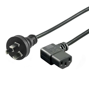 SAA Approval Australian 3 Pin Plug to 90 degree Right Angled IEC 320 C13 AC Power Supply Cord Cable 1.8m Custom Length