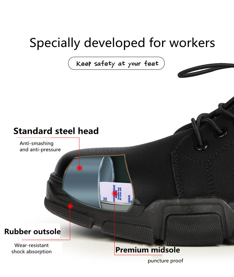 Superstarer Mens Work Safety Steel Toe Shoes Arbeitsschuhe Tennis Lightweight Sneakers Slip Indestructible Low Cut Work Boots