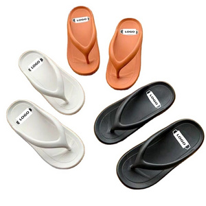 Superstarer wholesale Cheap Summer Beach Solid Color Custom Brand Logo Eva Outdoor Flip Flops