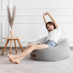 High Elastic Cloud Pod Bean Bag Cover Cube Bean Bag Pouf Cushion Zero-gravity Beanbag Chair Modern Comfort Sofa Bed