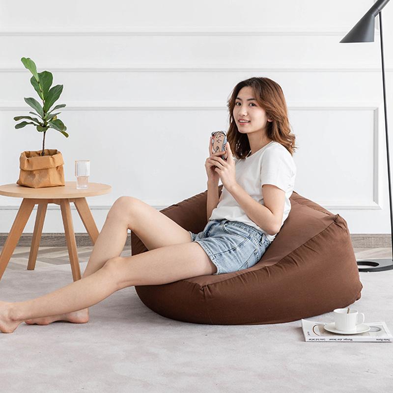 High Elastic Cloud Pod Bean Bag Cover Cube Bean Bag Pouf Cushion Zero-gravity Beanbag Chair Modern Comfort Sofa Bed