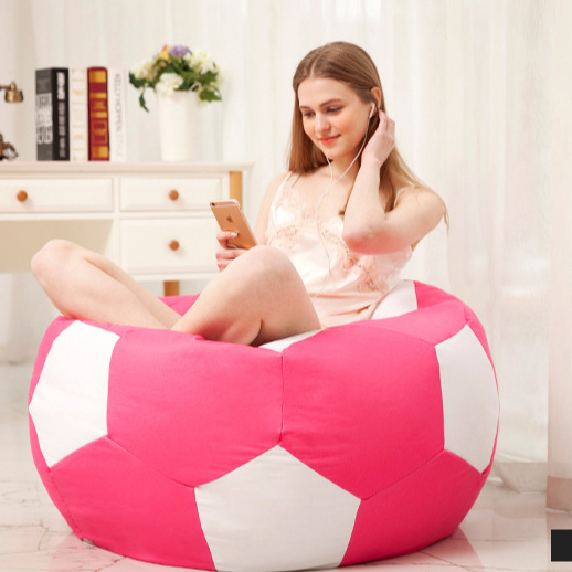 Large Soccer Ball Lounge Living Room Chair Sofa Football Shape Sports Bean Bag Cover Chair