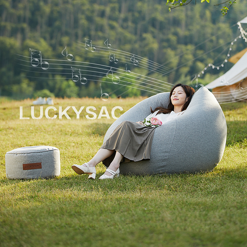 Wholesale Luckysac Comfortable Large XXL Size Living Room Sofas Corner Bean Bag Chair Sitzsack Pouf Chair Beanbag Puff