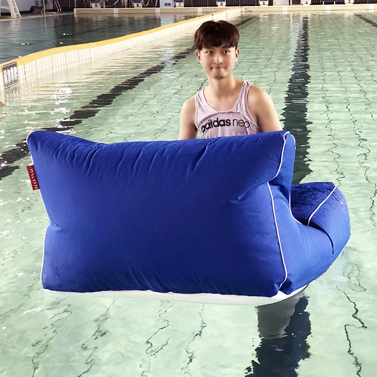 Indoor And Outdoor Waterproof Floating Beach Bean Bag Lounge Chair For Pool Swimming