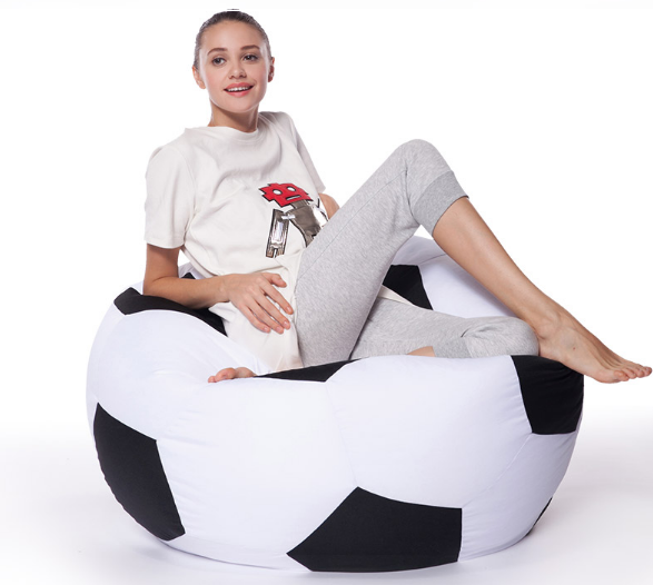 Large Soccer Ball Lounge Living Room Chair Sofa Football Shape Sports Bean Bag Cover Chair