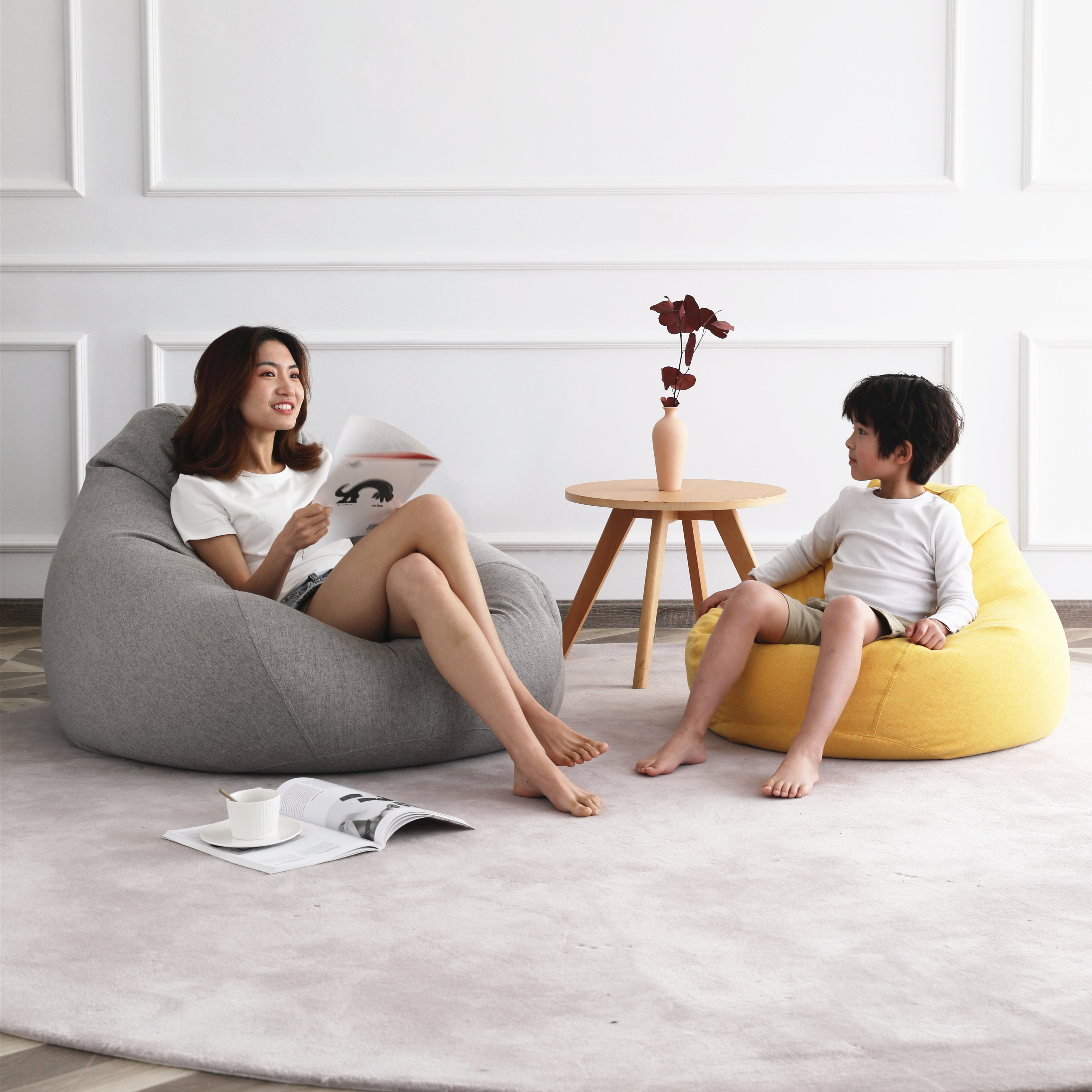 Comfy Bean Bag Chairs Giant Teardrop Bean Bag With Bean Filling  Pouf for indoor use for Adults and Kids, Living Room Sofas Lazy