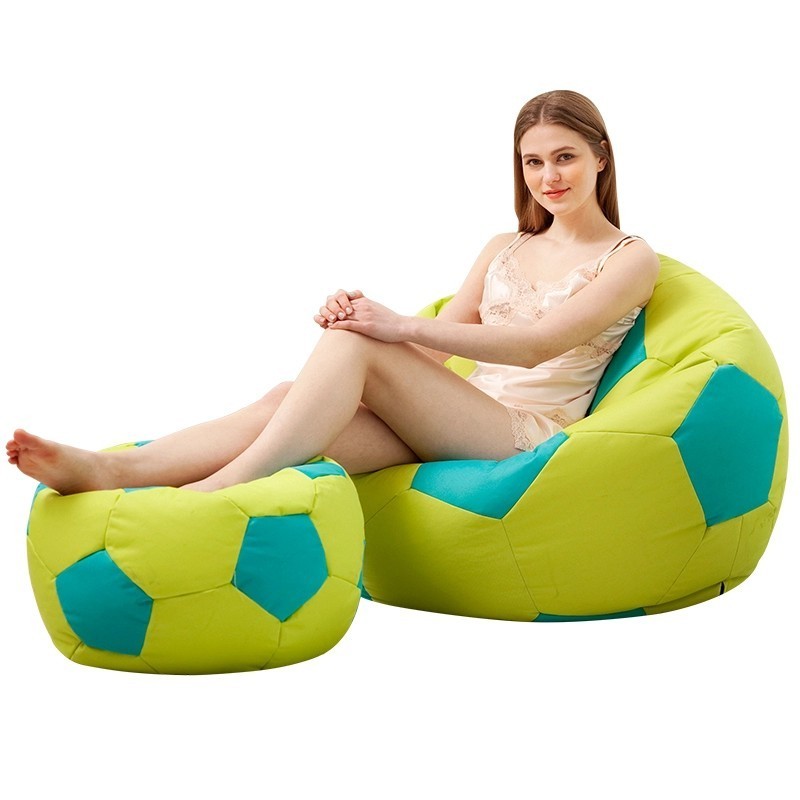 Large Soccer Ball Lounge Living Room Chair Sofa Football Shape Sports Bean Bag Cover Chair