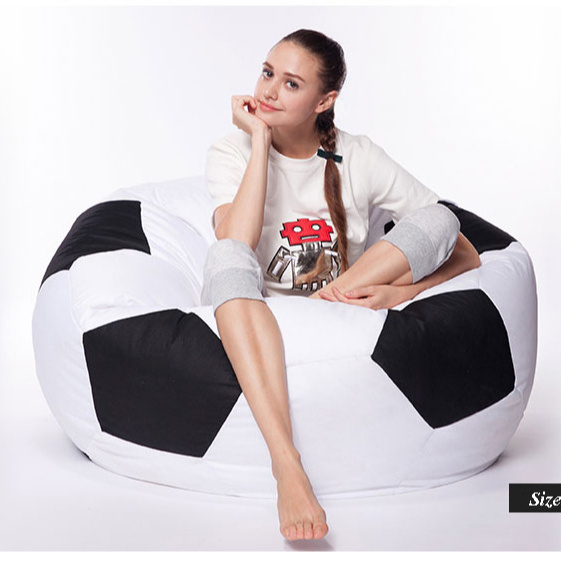 Large Soccer Ball Lounge Living Room Chair Sofa Football Shape Sports Bean Bag Cover Chair