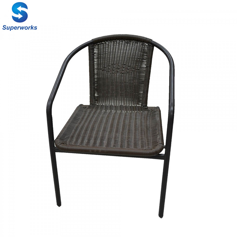 Bistro wicker rattan chair and table set