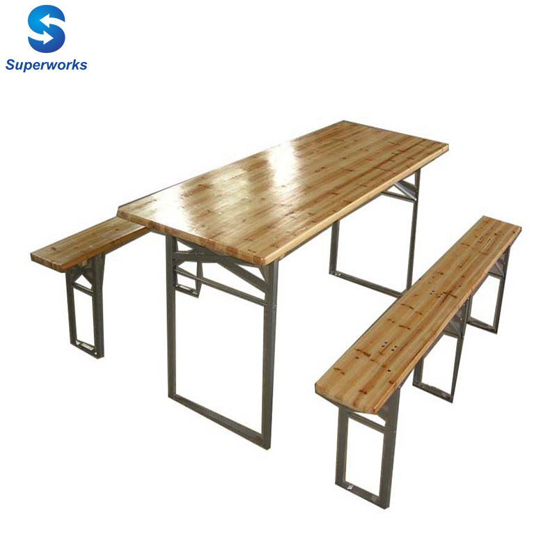 Wooden Folding Beer Table Set/Beer Table and Benches