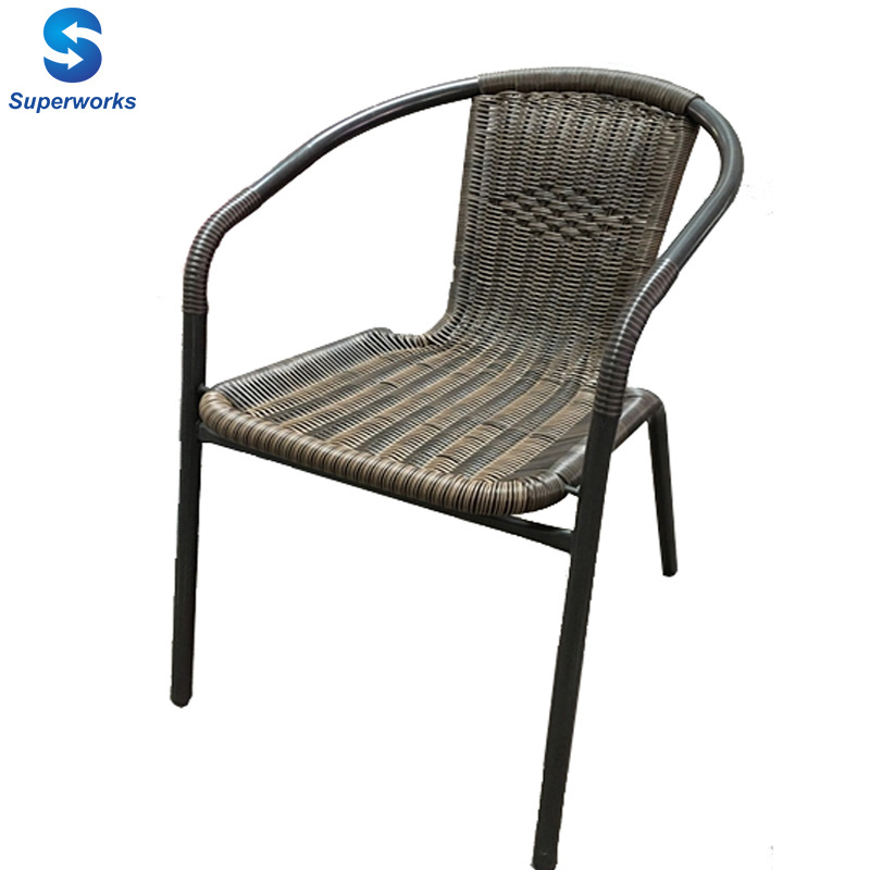 Bistro wicker rattan chair and table set