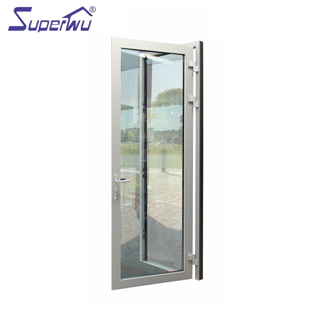 Superhouse 24 inches exterior doors American standard impact glass hinged doors hurricane proof tempered french door