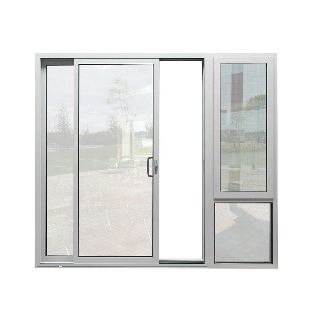 Superhouse exterior door with opening window double glazed soundproof aluminum office doors