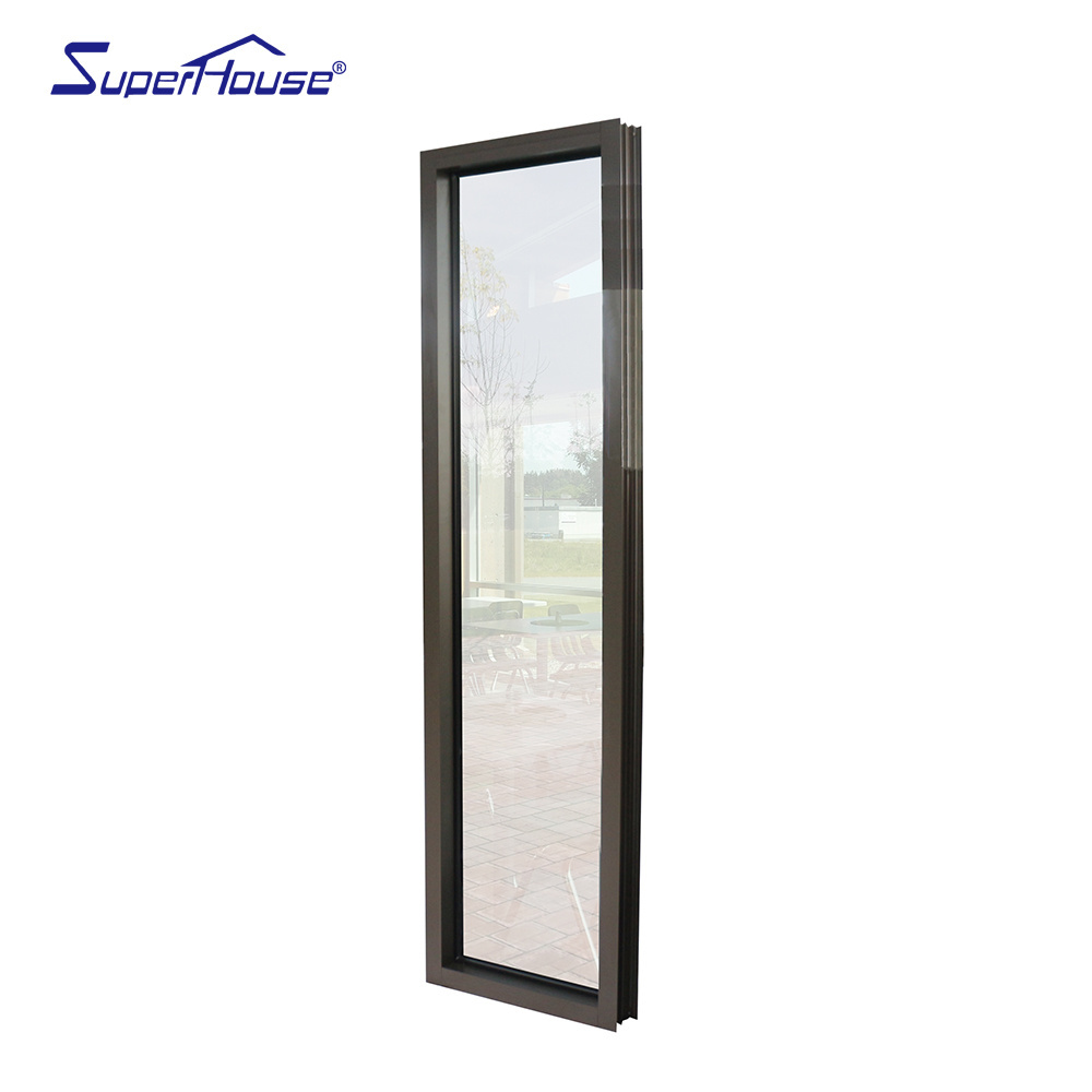 Office Building Aluminum Windows Double Glazing Glass Curtain Australia Hurricane Impact Fixed Window