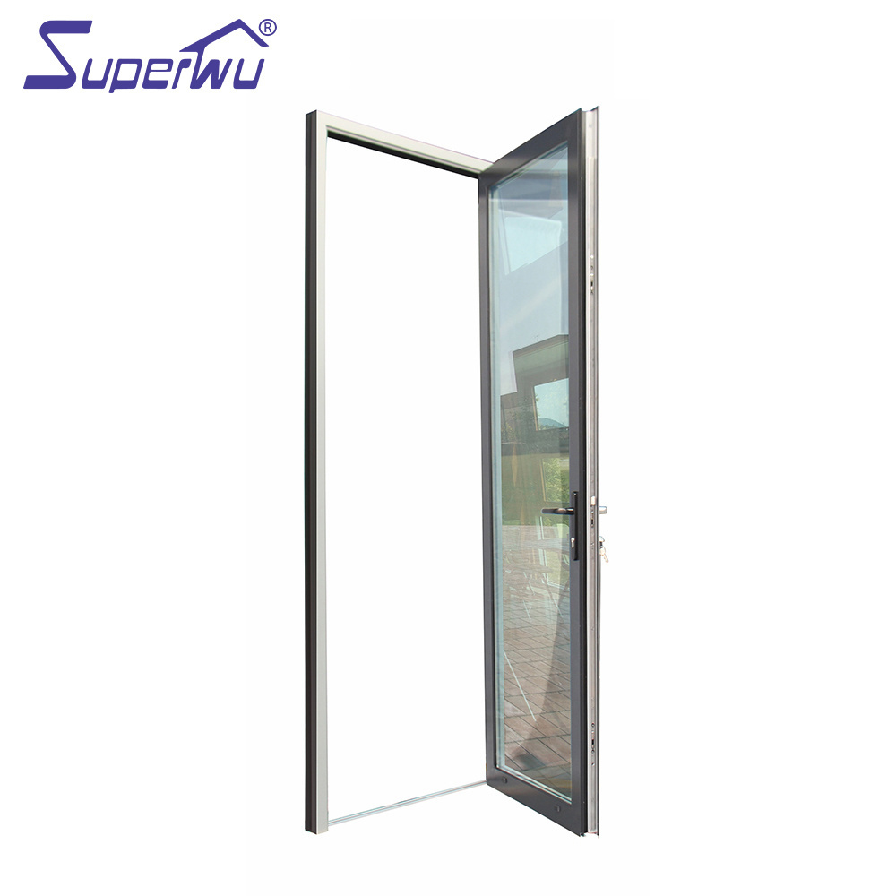 Superhouse 24 inches exterior doors American standard impact glass hinged doors hurricane proof tempered french door