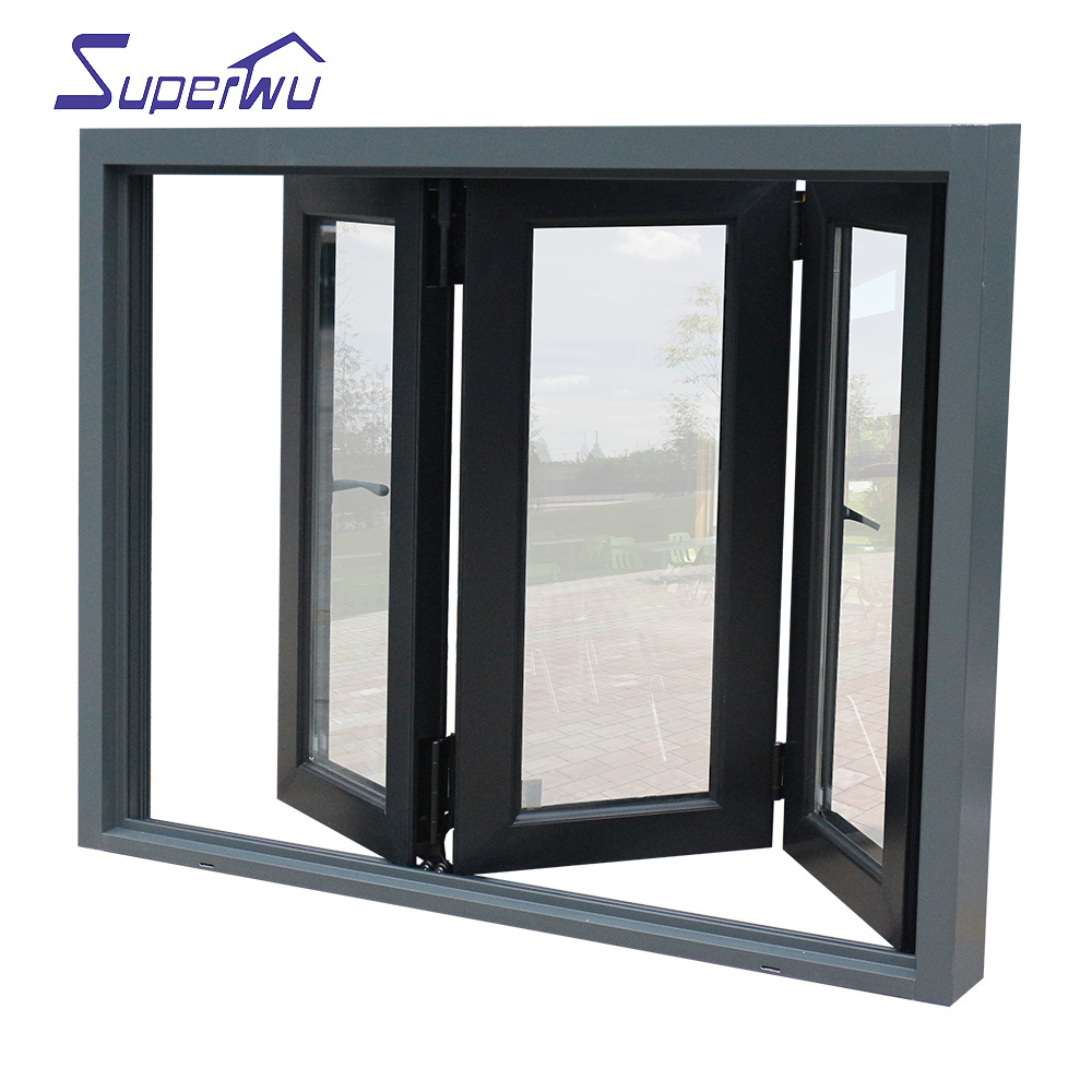 accordion windows cost New style Aluminium corner Bi-fold corner window window for room with screen