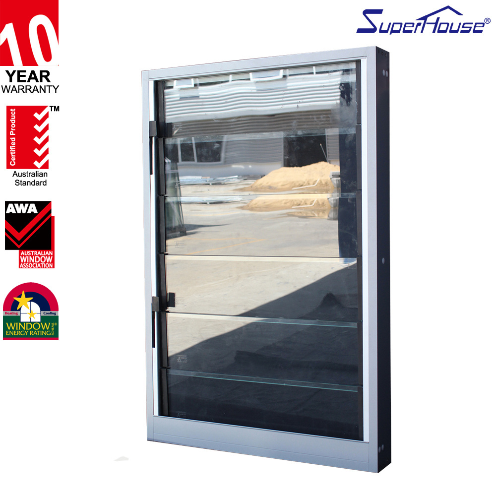 Aluminum Frame Glass Louvre Windows for Bathroom and Kitchen Room