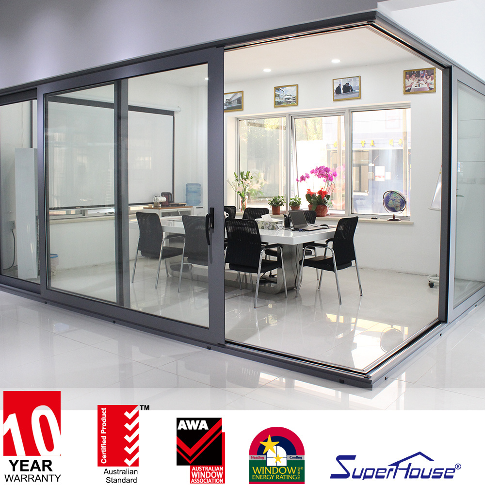 AS2047 NFRC NOA standard Hurricane proof cheap price double glazed impact aluminium Lift sliding door