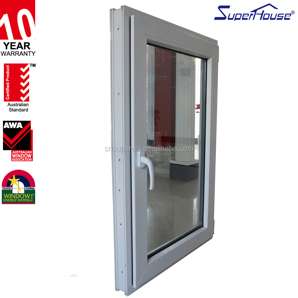 Superhouse upvc windows China market Pvc profile Upvc Casement window design with USA standard