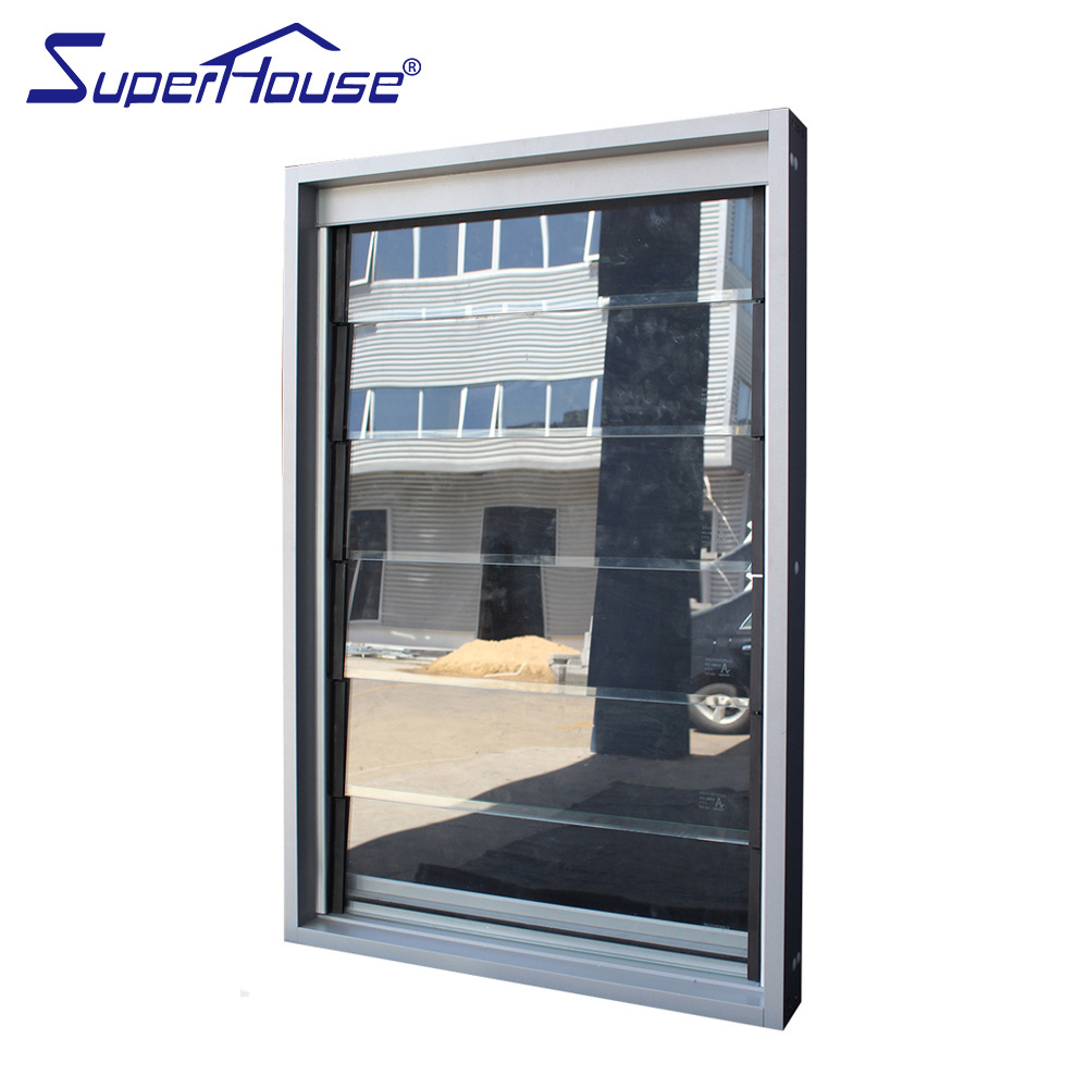 Aluminum Frame Glass Louvre Windows for Bathroom and Kitchen Room