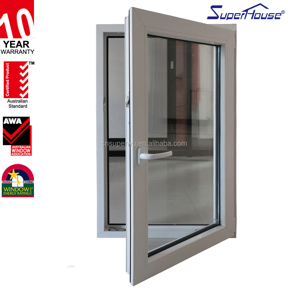 Superhouse upvc windows China market Pvc profile Upvc Casement window design with USA standard