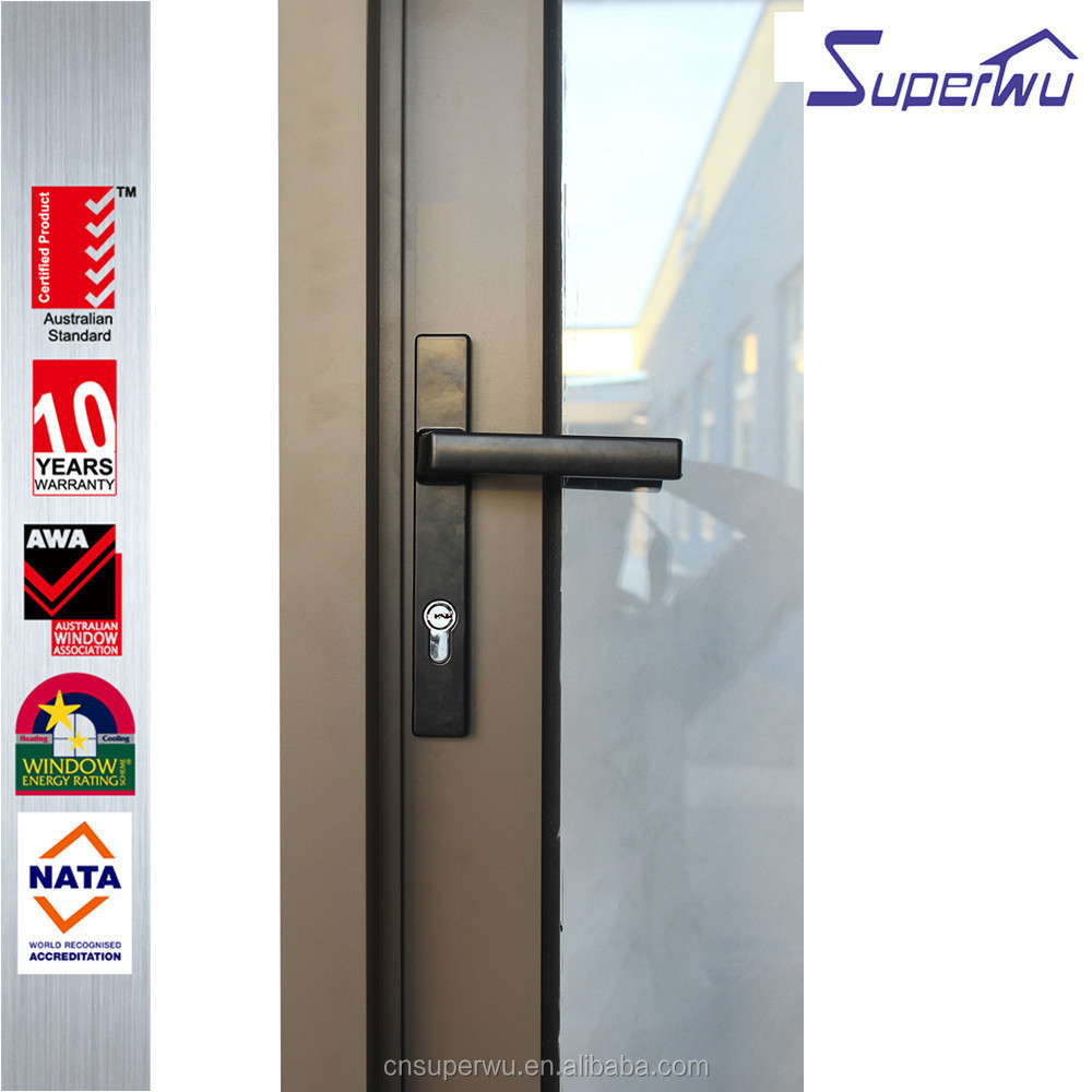 Superhouse used commercial glass entry doors energy saving Australia standard french glass door/used exterior doors for sale