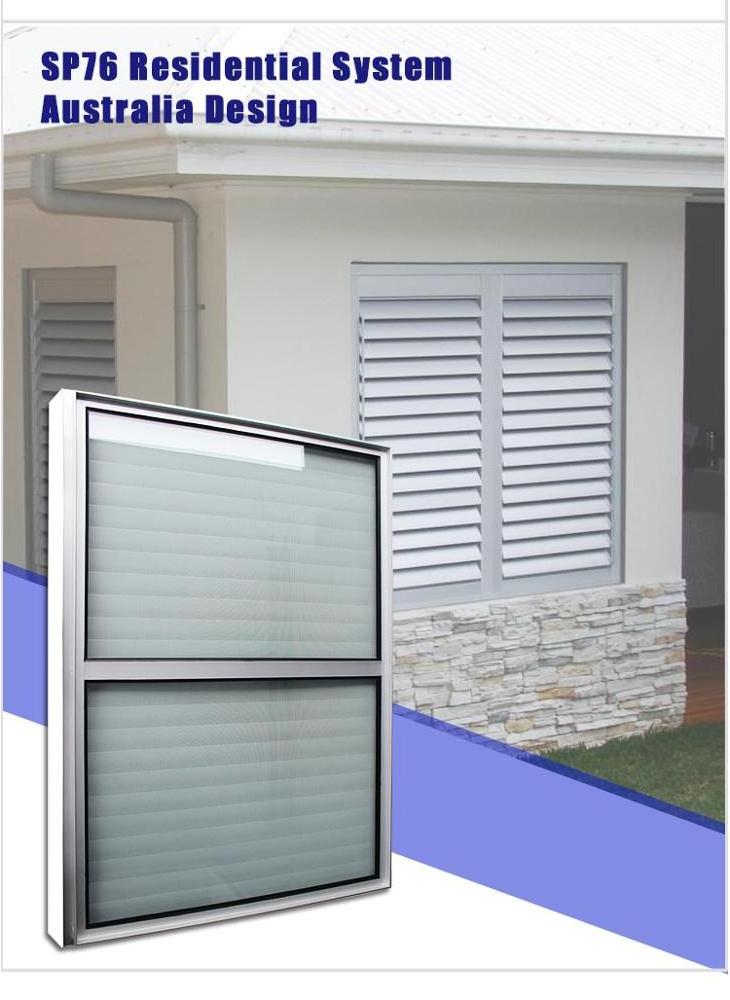 White ventilation glass aluminum alloy louvers casement Windows and doors