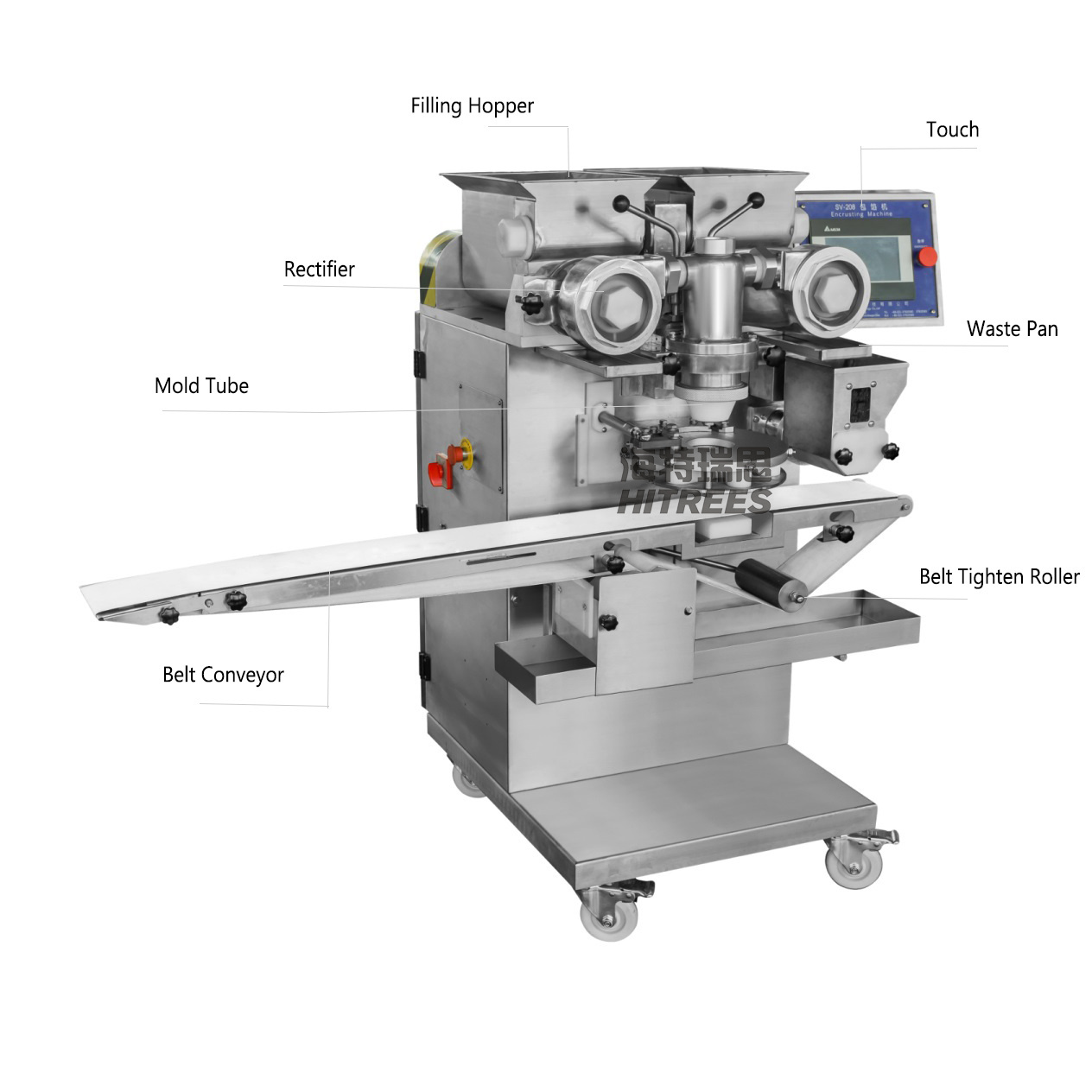 Japan Small Mochi Ice Cream Making Encrusting Machine