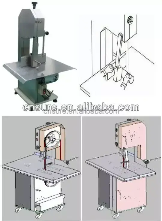 Commercial Frozen Meat Bone Saw Meat Bandsaw Meat Cutter Machine