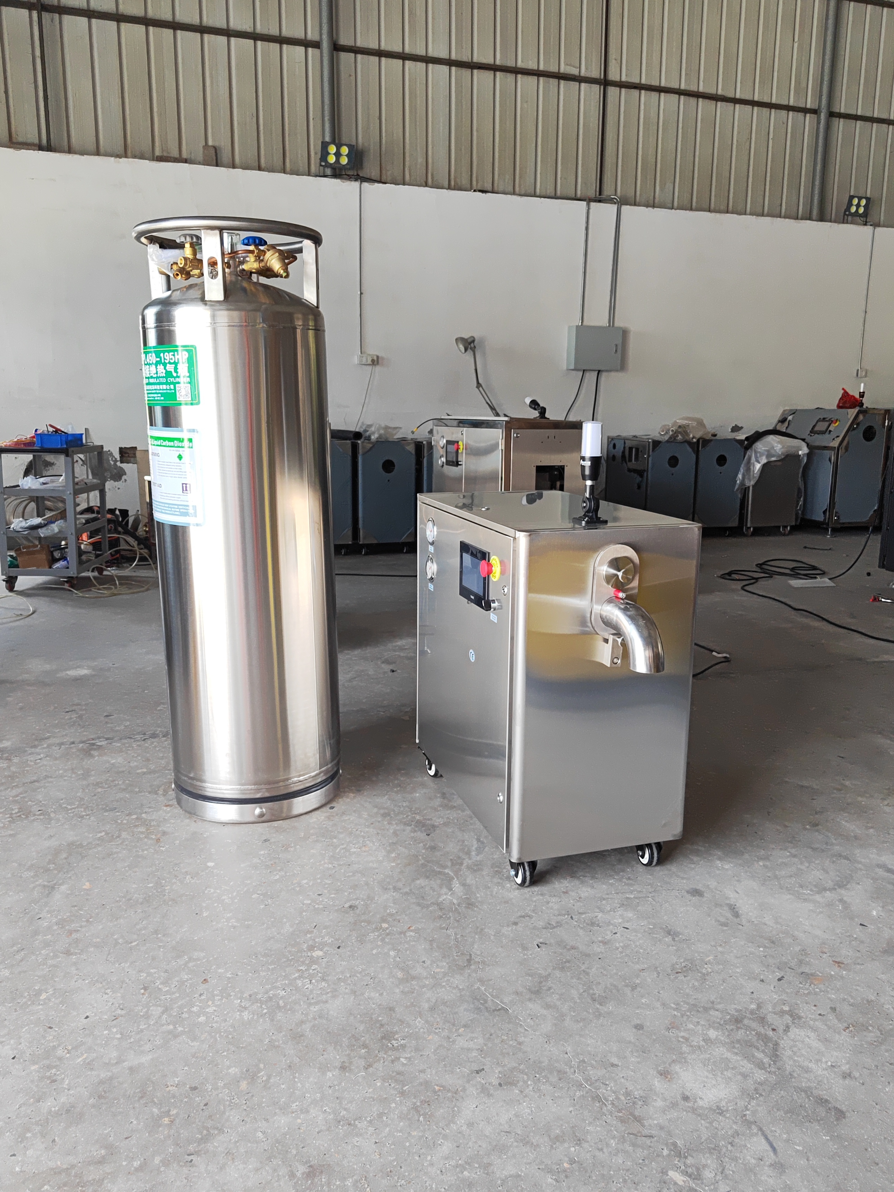 50kg/h Dry Ice Pellet Making Machine CO2  Dry Ice Making Machine