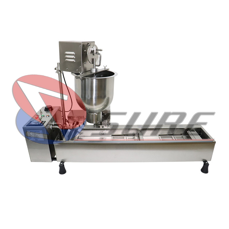 Commercial Catering Equipment 4 Rows Mini Donut Making Machine 110V 220V Electric Automatic Mini Donut Fryer Machine Make