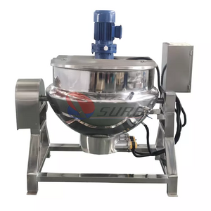 Electric gas steam heating tilting mixer jacket cooking kettle pot