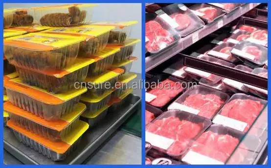 Meat Fish Modified Controlled Atmosphere Packaging Machine/Tray Sealing Machine/Vacuum Tray Sealer