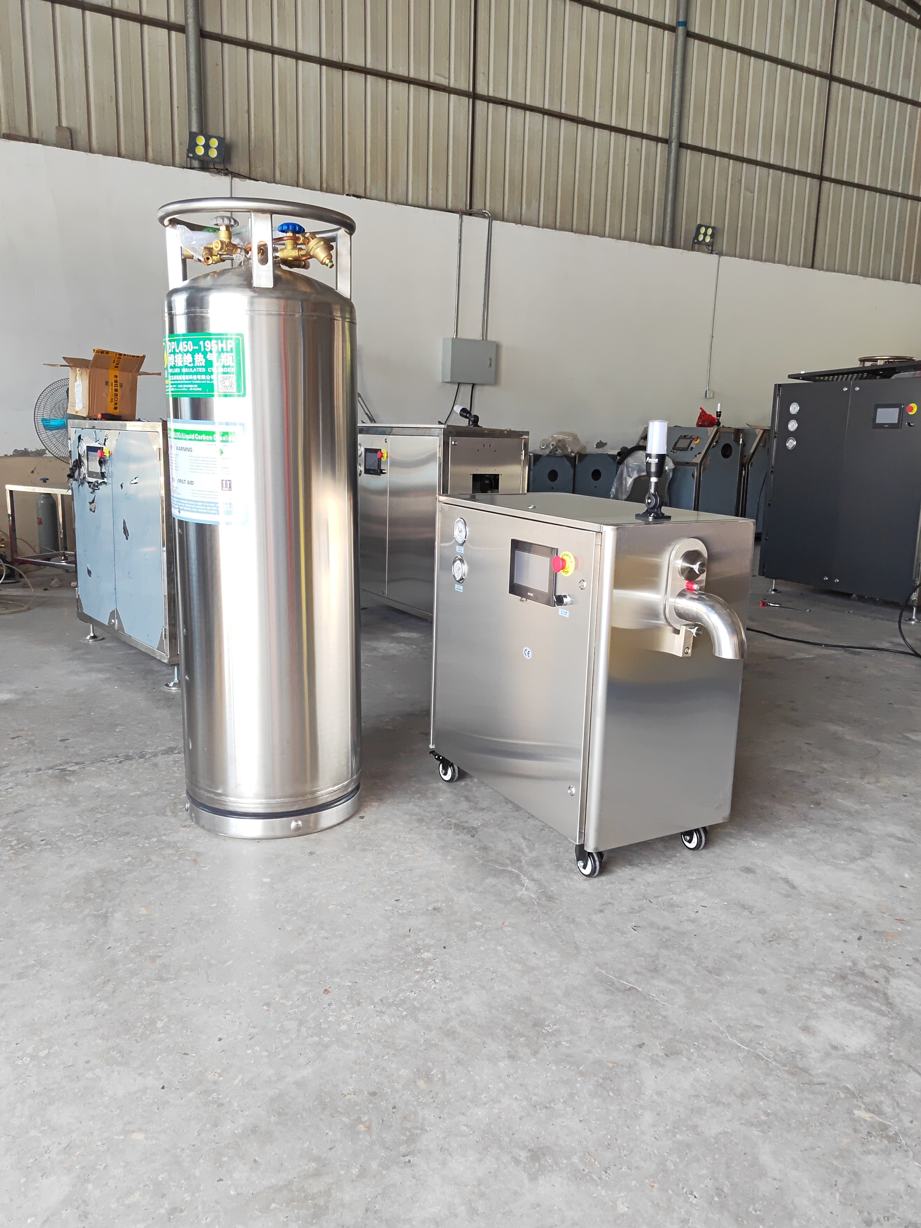 50kg/h Dry Ice Pellet Making Machine CO2  Dry Ice Making Machine