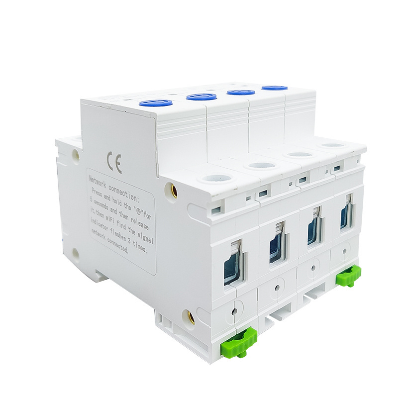 2023 New Ewelink WIFI Circuit Breaker Multi-channel Control without Metering 4P 63A Mini White 220V Tuya Mini Relay Smart Switch