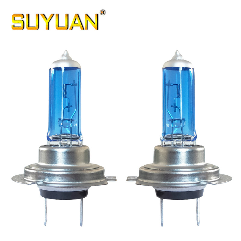 Online H7 H1 H4 5500K xenon halogen car super white bulb 12V super bright headlight