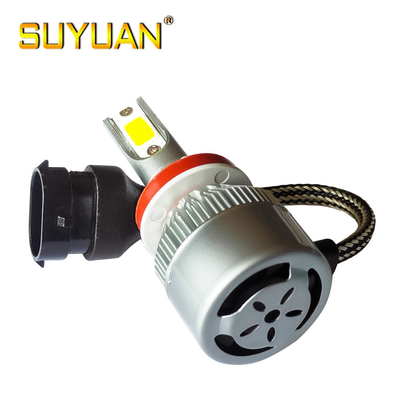 Super Bright LED Bulb H1 H3 H4 H7 H8 9006 Car Light C6 36W 6000K Car Headlamp with Cooling Fan