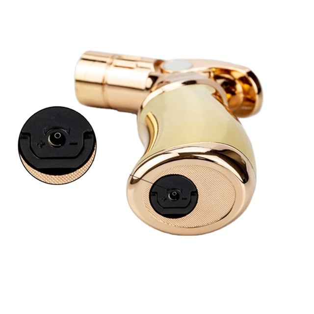 Wholesale Windproof Quad. Jet Flame  Lighters Torch Refillable Butane Gas Torch Lighter for Cigar