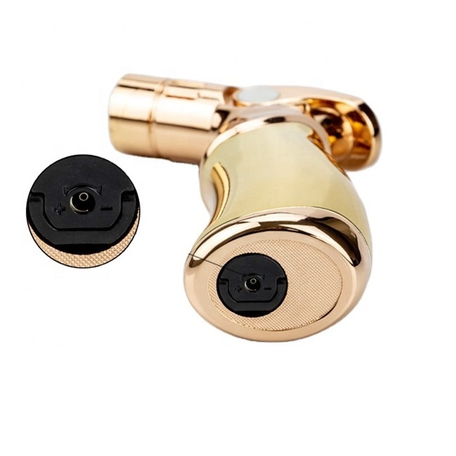 Butane Refillable Gas Lighter for Cigar Four Flames Jet Torch Lighter  Cigarette With Gift Box