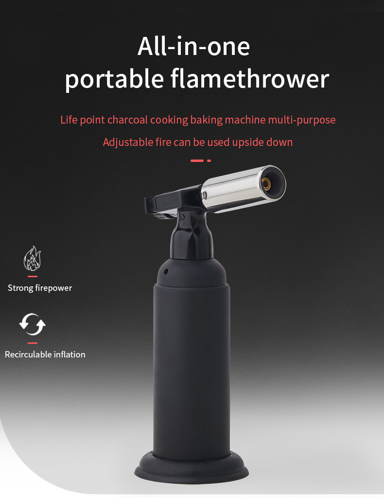 Professional Butane Cooking Torch Adjustable Flame Blow Torch Kitchen Butane Torch Refillable