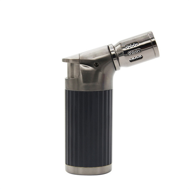 Cigar Torch Lighter Jet Flame Refillable Smoking Custom Logo Gas Lighter Windproof Quad Flame Jet Lighter Torch