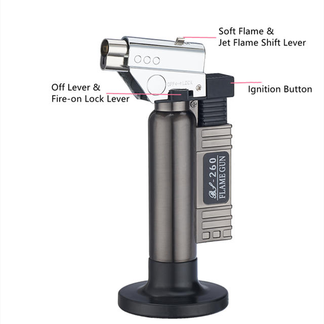 Jet Flame Torch Lighter Refillable Kitchen Butane Torch Windproof  Micro Gas Torch Adjustable Flame