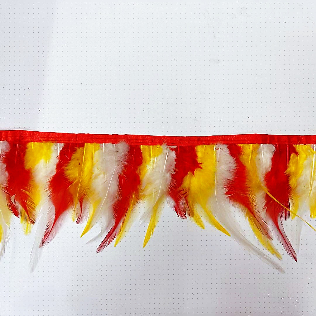 Dyed Colored Chicken Tail Chicken Duck Feather Boas Rooster Feathers Trims Fringe for Carnival Costumes