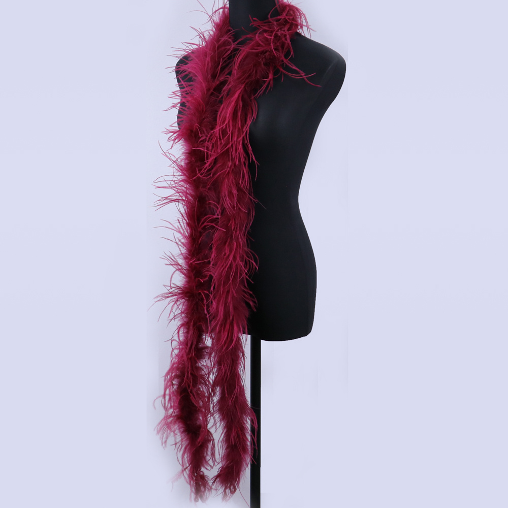 Colorful 2yards Natural Ostrich Feather Boa For Evening Dress Shawl /Cosplay Costume